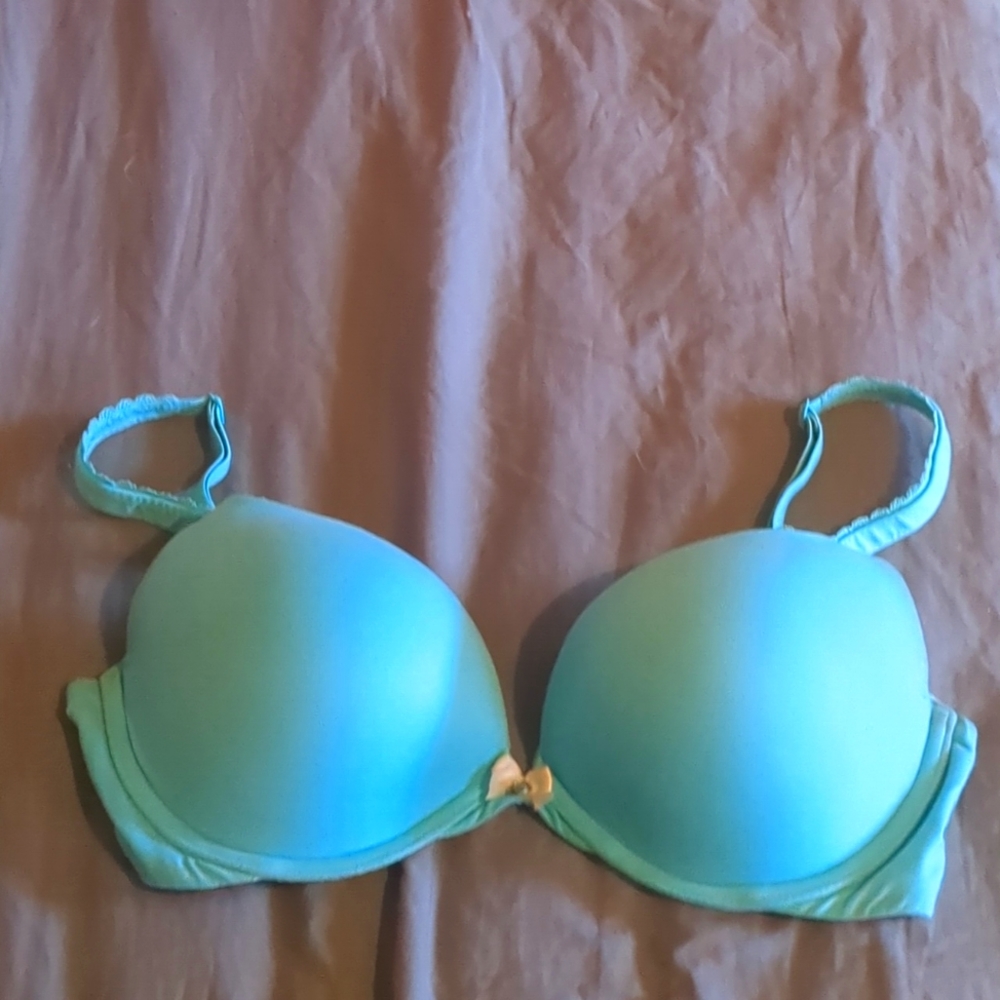 34D Body by Victoria Secret Bra- in light blue with cute white bow.
